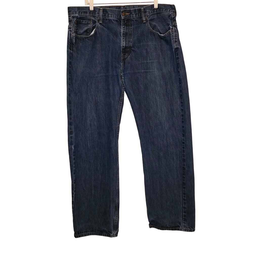 Levi Strauss 569 Mens Jeans Baggy Dark Wash Straight Fit Size 38x32 *Measured*